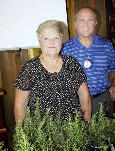 Sylvia Dismukes of Dismukes Herb Farm north of Troy was the program guest of Rotarian Ben Busbee at the Wednesday meeting of the Brundidge Rotary Club. The herb farm produces more than 170,000 flats of herbs each year.