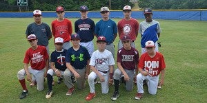 The 2015 Ozone Tournament team will be playing in the District Tournament in Eufaula beginning June 22. Pictured in the back row from the left are Levi Sikes, Davis Allen, John Baxley Sanders, Anthony Gurba, Marx Copeland and Javon Christian. Pictured in the front row from the left are Scott Taylor Renfroe, Drew Nelson, Avery Ernsberger, Bailey Sparrow, Nate Braistad and Jackson Senn. MESSENGER PHOTO/MIKE HENSLEY