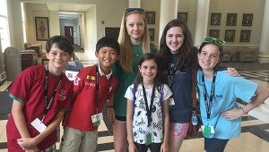 Participating students from Pike County include, top photo from left, Clifton Culpepper, Alex Park, Alisa Culpepper, Harleigh Bozeman, Amber Shirley and Katie Bozeman.