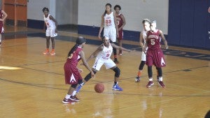 Photo/mike hensley The Charles Henderson Trojans began their summer season on Monday night when they took on Northview. After the Junior varsity team fell to kick off the night, The varsity boys lost to Northview 51-24 and the Lady Trojans defeated the Cougars 49-22. 