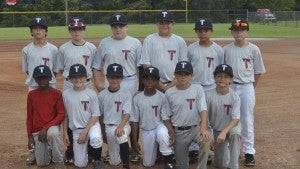 Photo/mike hensley Troy’s AAA team is prepared to head to the Troy District Tournament beginning on Thursday night at the Sportsplex. The members of the 2016 AAA team are: Parker Adams, Jackson Booth, Wes Braisted, Jackson Cleveland, Malachi Cooper, Houston Gunter, John Lott, Tyler Martin, Jordan Mcbryde, Braden Prestwood, Bradly Prestwood and Slade Renfroe. 