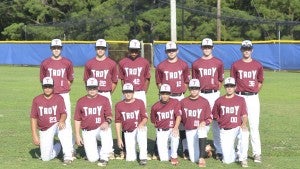 Messenger Photo/mike hensley The Troy Junior Dixie Boys are ready to open up district play against Enterprise. Back row left to right: Davis Allen, Marx Copeland, Javon Christian, Anthony Gurba, John Baxley Sanders and Walker Stallworth. Front row: Levi Sikes, Brockston Bragg, Jackson Senn, Bryce Watson, Avery Ernsberger and Scott Taylor Renfroe.