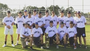 submitted Photo Troy Post 70 lost the first two games, but battled back and won the Mathew Jernigan Memorial Tournament this past weekend.