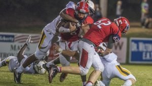 Messenger Photo/jonah enfinger The Pike Patriots dropped their second consecutive football game on Friday night when they fell to the the Autauga Academy Generals. 