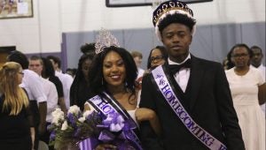 submitted photo/Tammy Goss Shayla Boyd (left) and Juhmir Lampley (right) were named Pike County Homecoming Queen and King on Friday. 