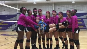 Messenger Photo/mike hensley The Goshen Eagles volleyball team claimed the Area 4 championship on Monday by defeating both Elba and Zion Chapel.