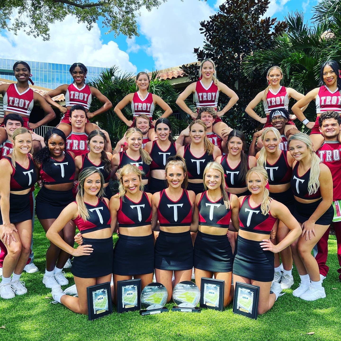 Troy Cheer Brings Home Three Top2 Finishes from UCA Cheer Camp The
