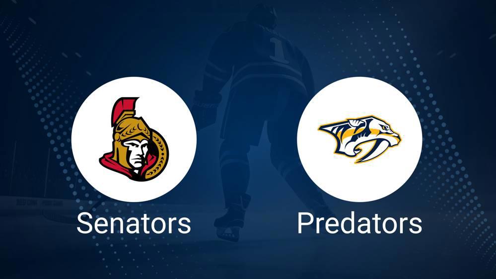 Senators vs. Predators Injury Report Today - December 7