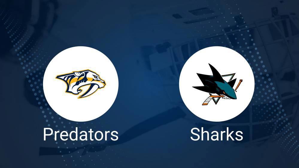 Where to Watch Nashville Predators vs. San Jose Sharks on TV or Streaming Live - January 23